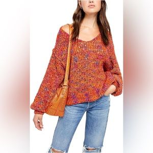 Free People Highlander V-Neck Sweater Size XS